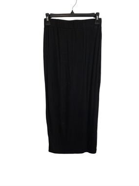 Black Knit Pencil Maxi Skirt With Elastic Waistband New Without Tags